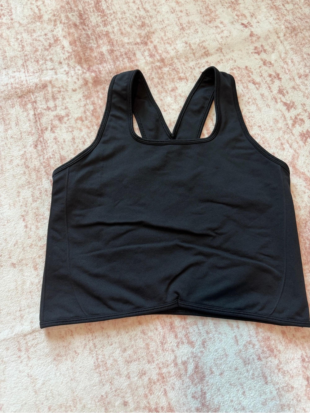 Athleta Girl Rise Above Real Soft Tank Black Crop - Size XL/14
